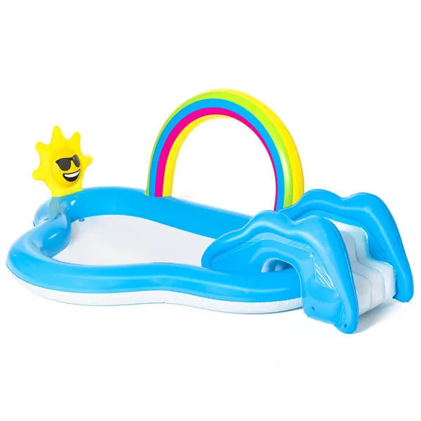 Bestway Rainbow'n'Shine felfújható vízijátszótér csúszdával 257×145×91 cm, 175 l