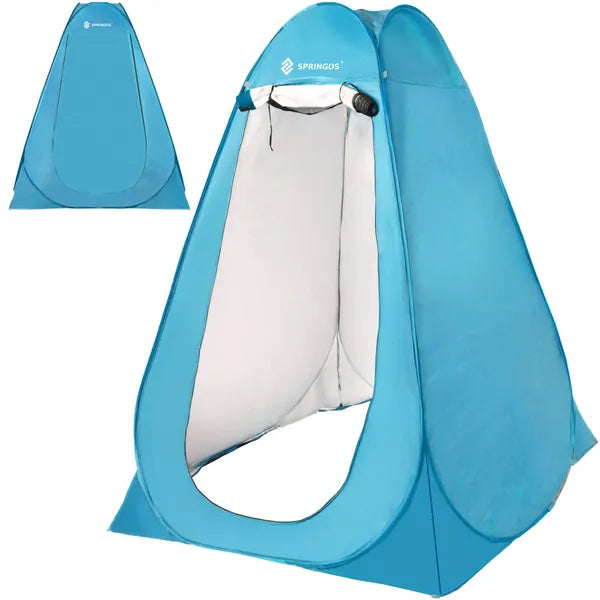 Kék pop-up öltözősátor, vízálló UV-védelemmel, 120×120×190 cm