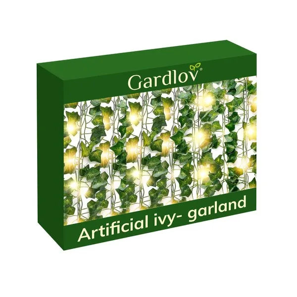 Mű borostyán girland LED füzérrel, 25 m (12×2,1 m), 960 levél