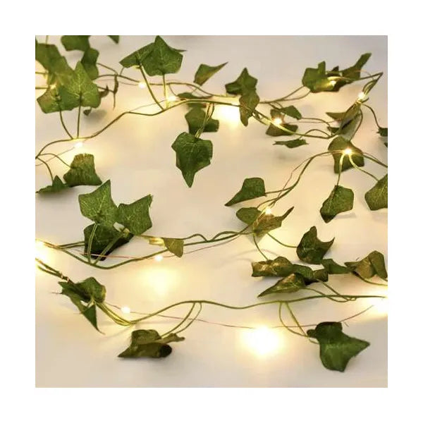 Mű borostyán girland LED füzérrel, 25 m (12×2,1 m), 960 levél
