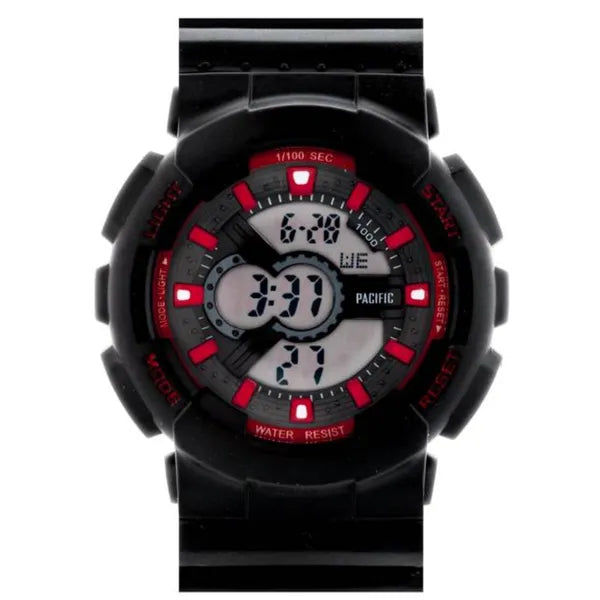 PACIFIC női elektronikus karóra WR100, fekete, 44 mm