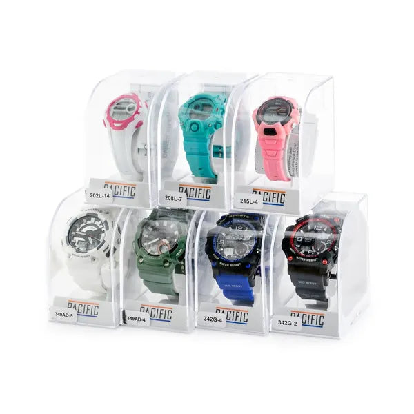 PACIFIC női elektronikus karóra WR100, fekete, 44 mm