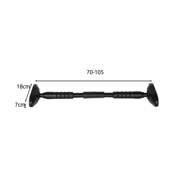 Állítható acél húzódzkodó rúd ajtókeretbe, 70–100 cm, 180 kg