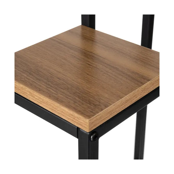 67 cm-es, 3 szintes fém-MDF virágtartó állvány, loft stílus