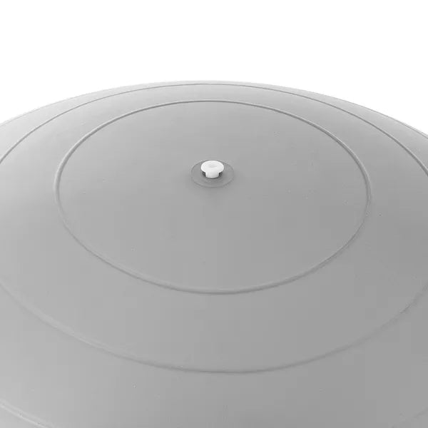 75 cm-es szürke gimnasztikai labda pumpával, PVC, 150 kg teherbírás