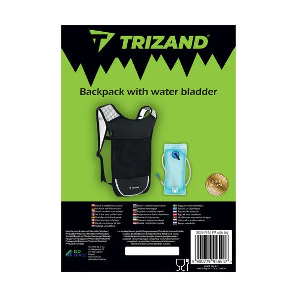 Trizand fekete 2 l hidratációs hátizsák kerékpárhoz, futáshoz