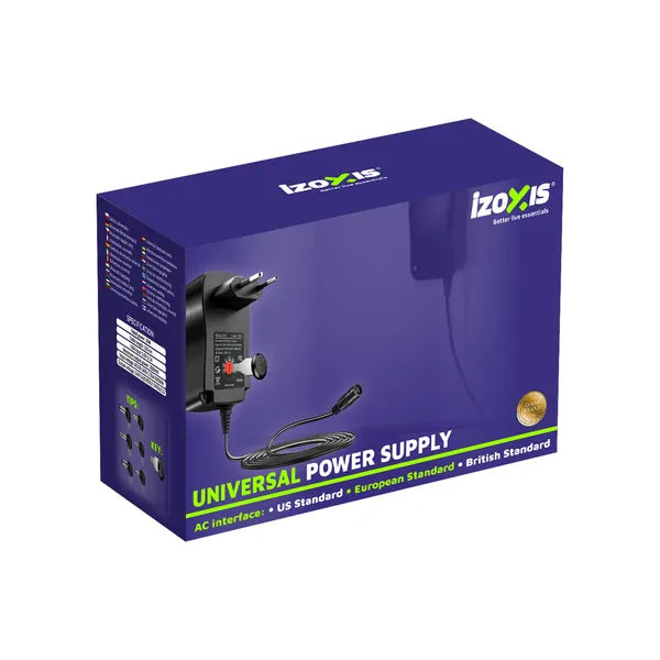 Univerzális hálózati tápegység 30 W 3-12 V USB 6 cserélhető fejjel