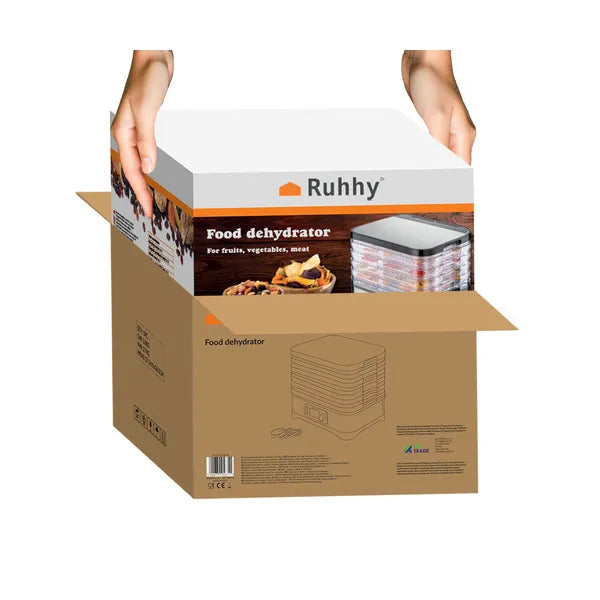 Ruhhy 5 tálcás aszalógép 10 l, 35–70 °C, 400 W, LCD