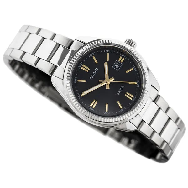 Casio LTP-1302D-1A2V női karóra, rozsdamentes acél, fekete számlap