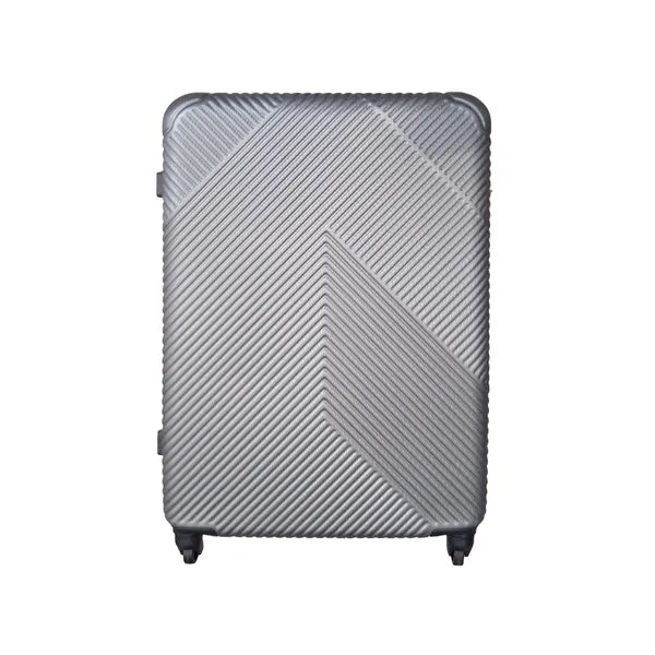 3 részes gurulós bőröndkészlet, ABS, szürke, 4 kerekű, S-M-L