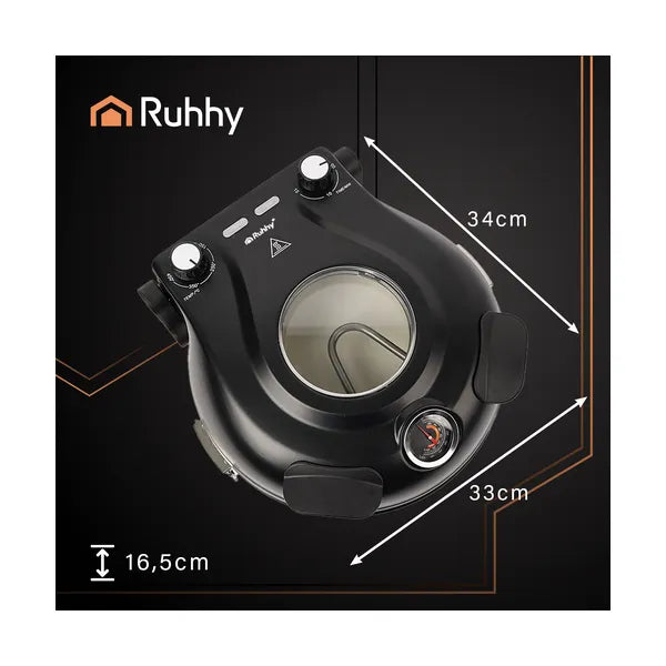 Ruhhy 26050 elektromos pizzasütő kőlapos, 33 cm, 2000 W