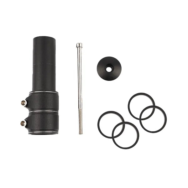 Kormányszár adapter 28,6 mm, 13 cm emelés, alumínium, fekete