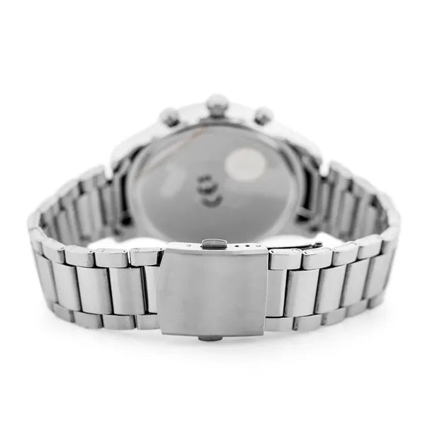 Perfect CH01M férfi kronográf karóra, ezüst nemesacél, 44 mm, díszdobozzal