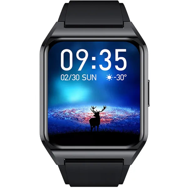 Rubicon RNCE89 okosóra 1.69" IPS, BT hívás, pulzus- és hőmérő, IP67, fekete
