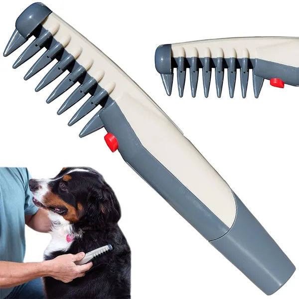 Elektromos, forgókéses bontófésű kutyáknak és macskáknak, szürke, 23 cm