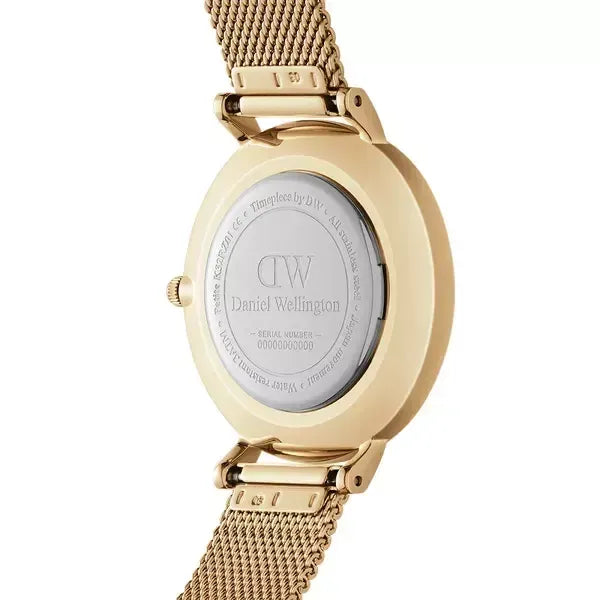 Daniel Wellington Petite Evergold női karóra, 28 mm, fekete számlap, arany acél