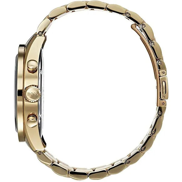 Hugo Boss Trophy 44 mm aranyszínű rozsdamentes acél férfi kronográf karóra