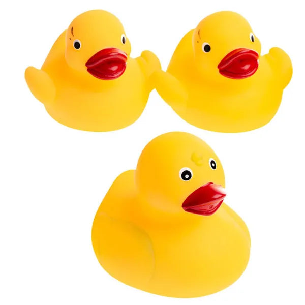 Fürdőjáték lyuk nélküli sárga kiskacsák, 3 db, BPA-mentes gumi