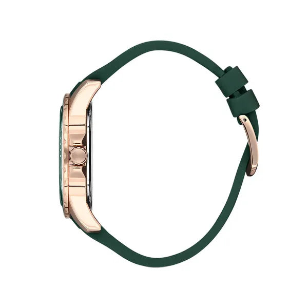 Daniel Klein férfi karóra, 48 mm, zöld szilikon szíj, WR50, díszdoboz