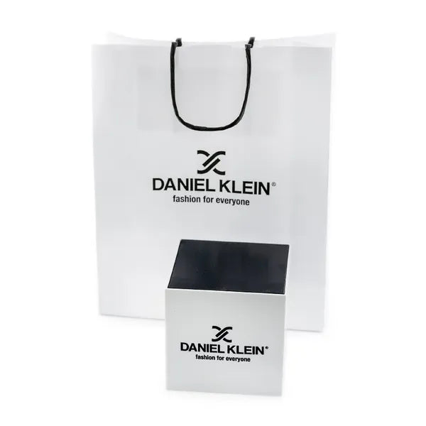 Daniel Klein női arany fém szíjas kvarc karóra, 34 mm, dátumkijelzővel
