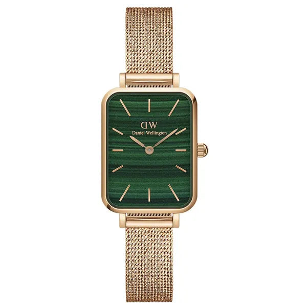 Daniel Wellington női karóra Quadro 20 mm - zöld számlap, rozéarany acél