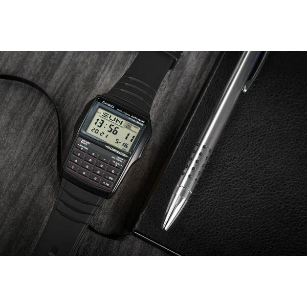 Casio Vintage Databank DBC-32-1A férfi karóra, kalkulátor, fekete