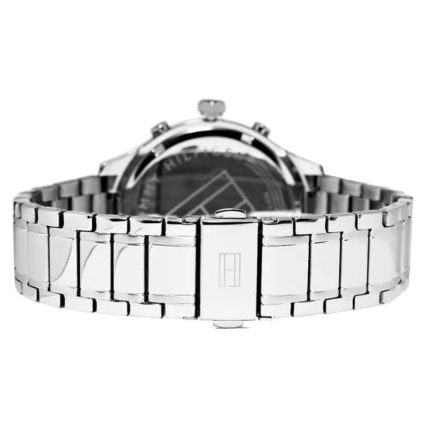 Tommy Hilfiger 1791469 férfi karóra, rozsdamentes acél, ezüst/fekete, 44 mm