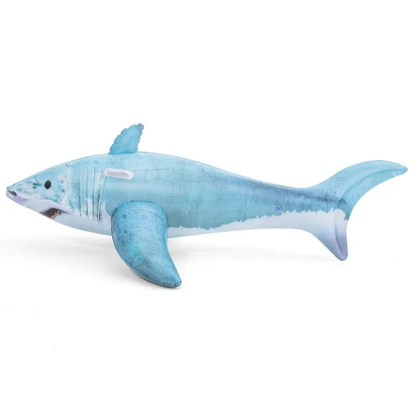 Felfújható cápa vízi matrac 183×102 cm, 45 kg teherbírás, fogantyúkkal