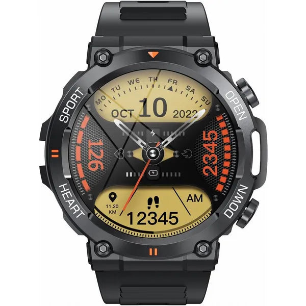 Rubicon RNCE95 férfi okosóra, 1.39'' IPS kijelző, BT hívás, SpO2, IP67