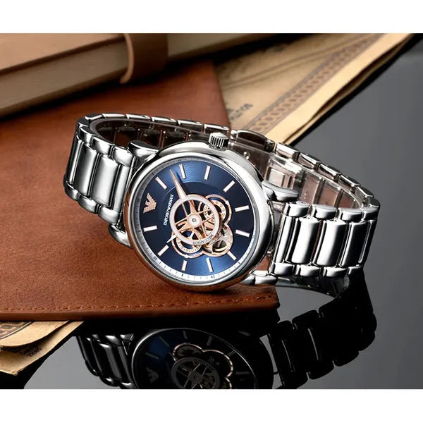 Emporio Armani Luigi AR60036 férfi automata karóra, 43 mm, acél, ezüst