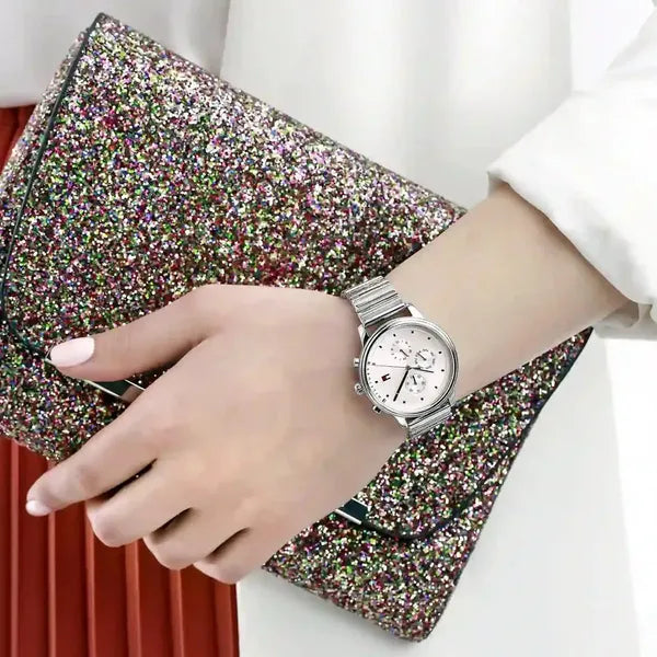 Tommy Hilfiger női karóra 38 mm, rózsaszín számlap, acél szíj