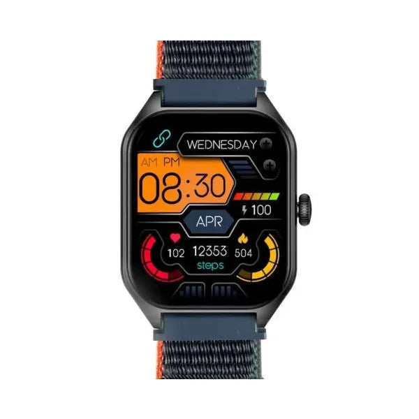 Rubicon unisex okosóra 1,85'' IPS, Bluetooth hívás, kék nylon szíj