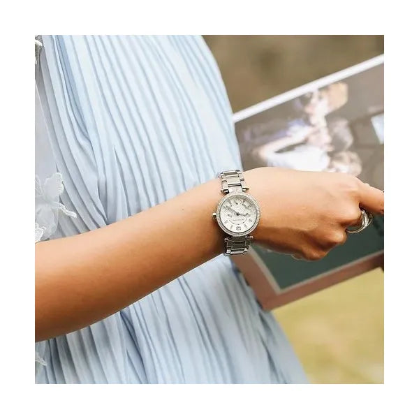 Michael Kors Mini Parker MK5615 női karóra, ezüst acél, 33 mm, WR100