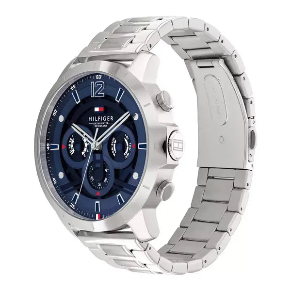 Tommy Hilfiger Luca férfi karóra, 50 mm, acél tok és szíj, 5 ATM