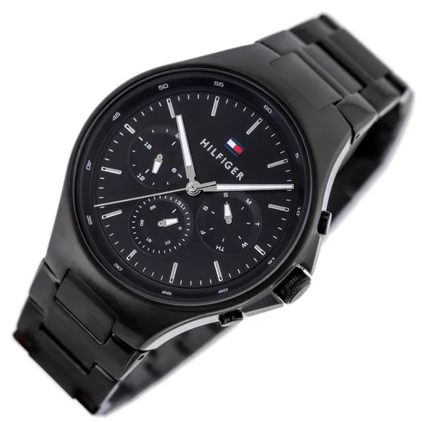 Tommy Hilfiger 1792055 férfi karóra, fekete, 44 mm, acél, WR50