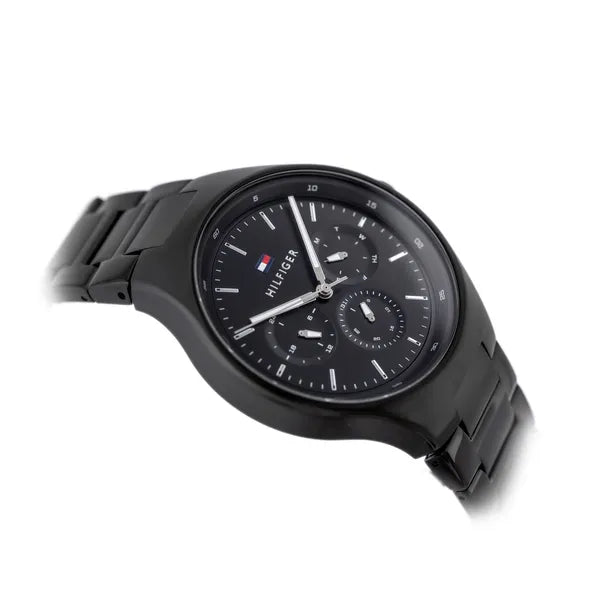 Tommy Hilfiger 1792055 férfi karóra, fekete, 44 mm, acél, WR50
