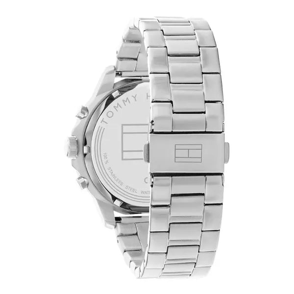 Tommy Hilfiger Henry férfi karóra, 44 mm, rozsdamentes acél, fekete számlap