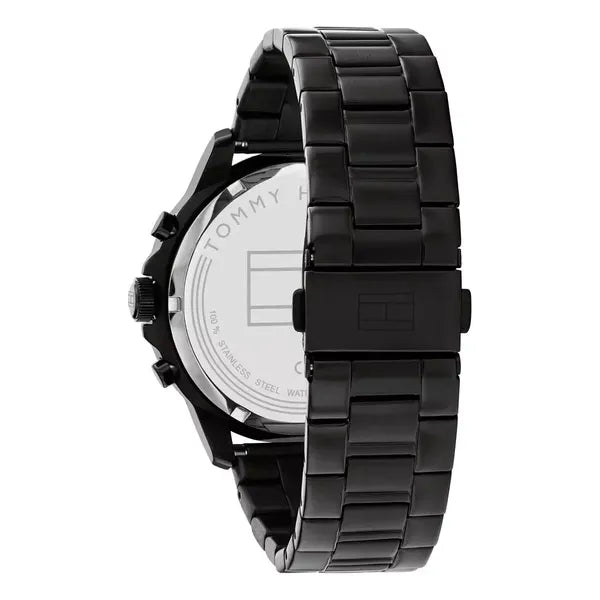 Tommy Hilfiger Henry férfi karóra, fekete acél, 44 mm, WR50