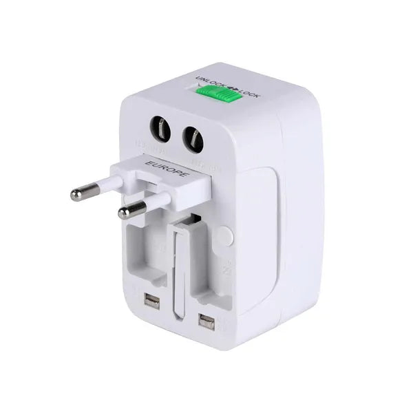Univerzális világutazó konnektor adapter, 250 V/10 A, LED-jelző