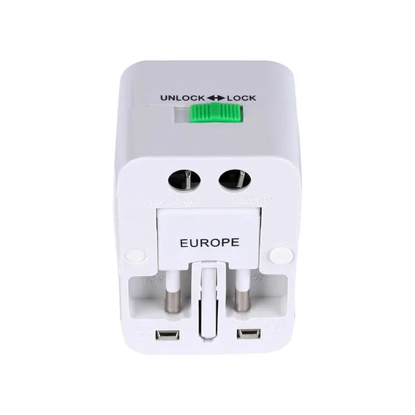 Univerzális világutazó konnektor adapter, 250 V/10 A, LED-jelző