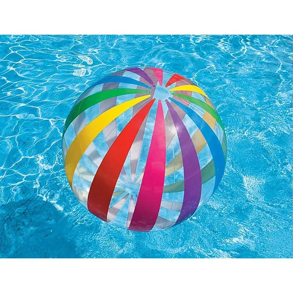 Intex felfújható óriás strandlabda, 107 cm, tartós PVC, szivárványos