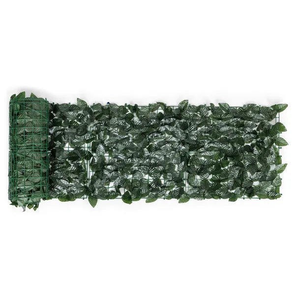 Műanyag borostyán sövényszőnyeg 300×50 cm, sötétzöld, UV- és időjárásálló