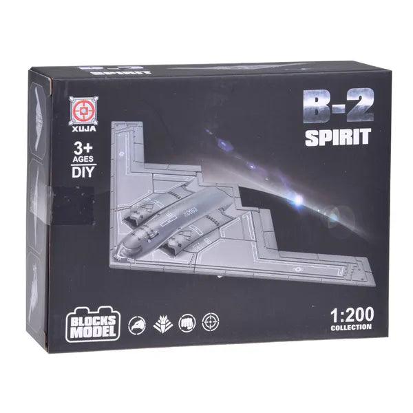 B-2 Spirit bombázó építőkészlet, 1:200 méretarány, 19 darab blokk