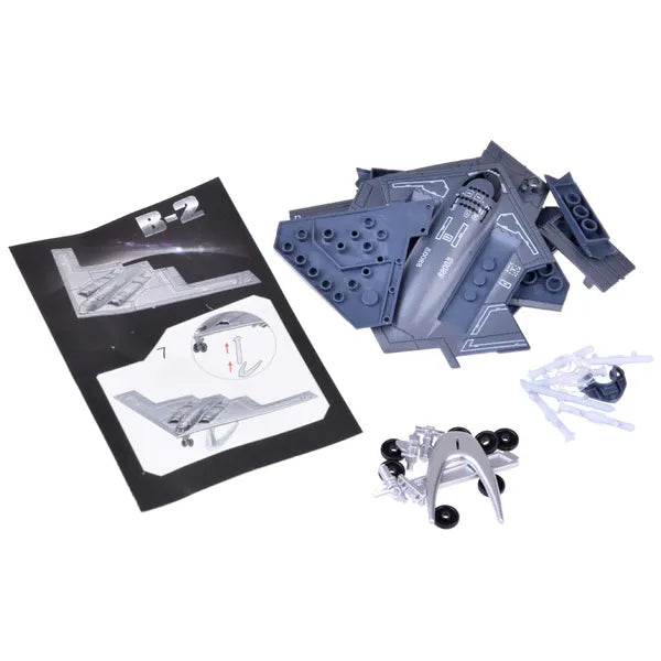 B-2 Spirit bombázó építőkészlet, 1:200 méretarány, 19 darab blokk