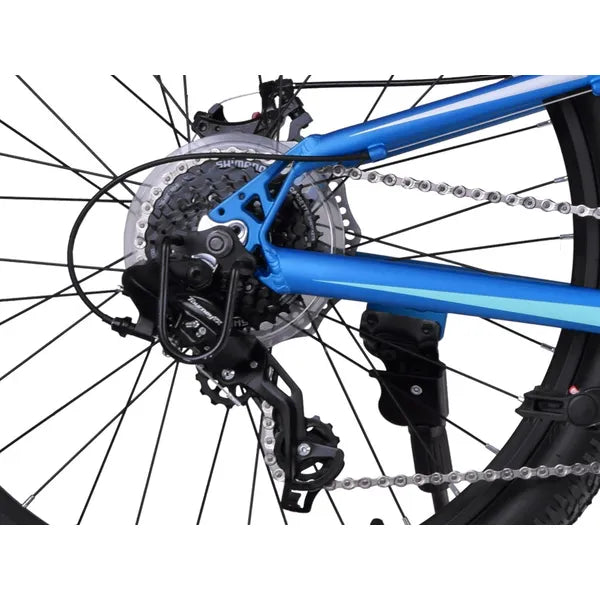 24" gyerek- és tinédzser MTB kerékpár, alu váz, 8 fokozat, tárcsafék, teleszkóp