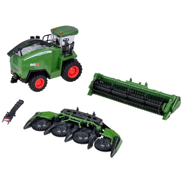 3 az 1-ben zöld kombájn játék traktor hang- és fényhatással, 21 cm