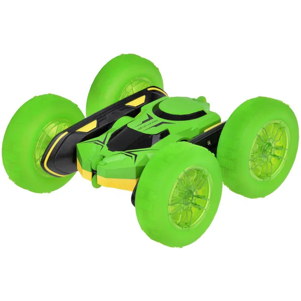 360° kétoldalas távirányítós stunt autó világító gumi kerekekkel 2.4 GHz