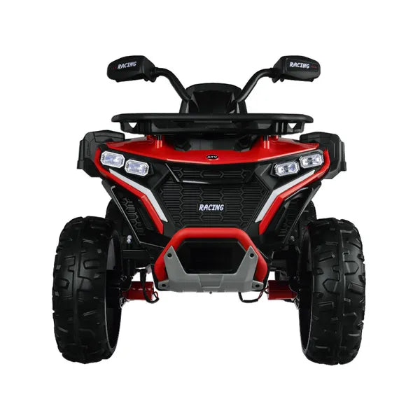 Gyermek 4x4 akkumulátoros quad, EVA kerekek, bőr ülés, piros 12V