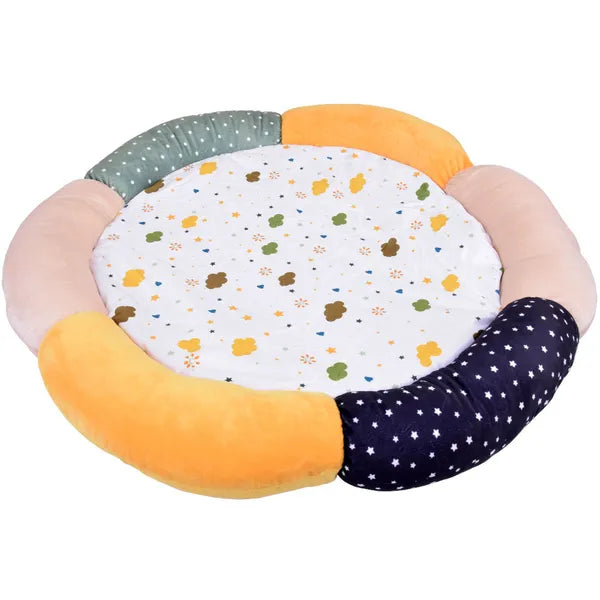 Puha felhő alakú babajátszószőnyeg, 80 cm, 2 ívvel és 4 függő játékkal