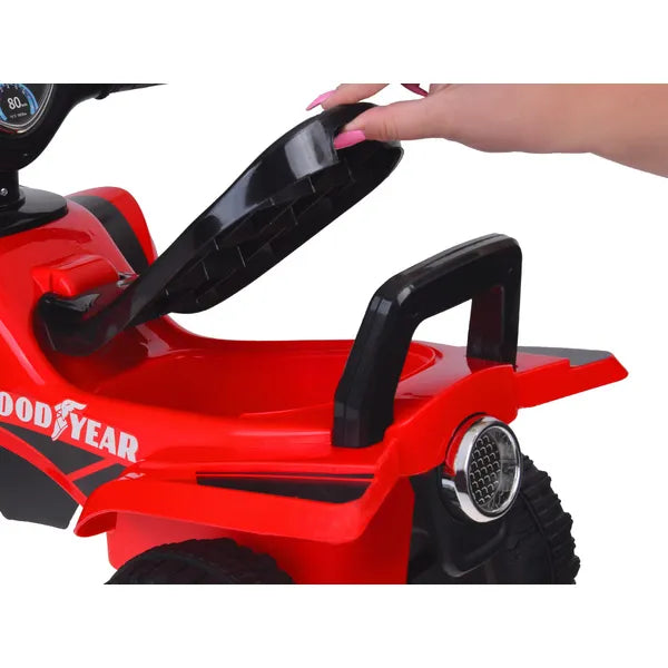 Goodyear licencelt bébitaxi quad, hang-fény effekttel, 18+ hó, 25 kg